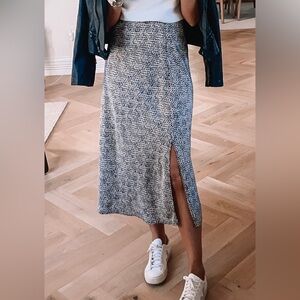 WAYF cheetah print midi skirt-small